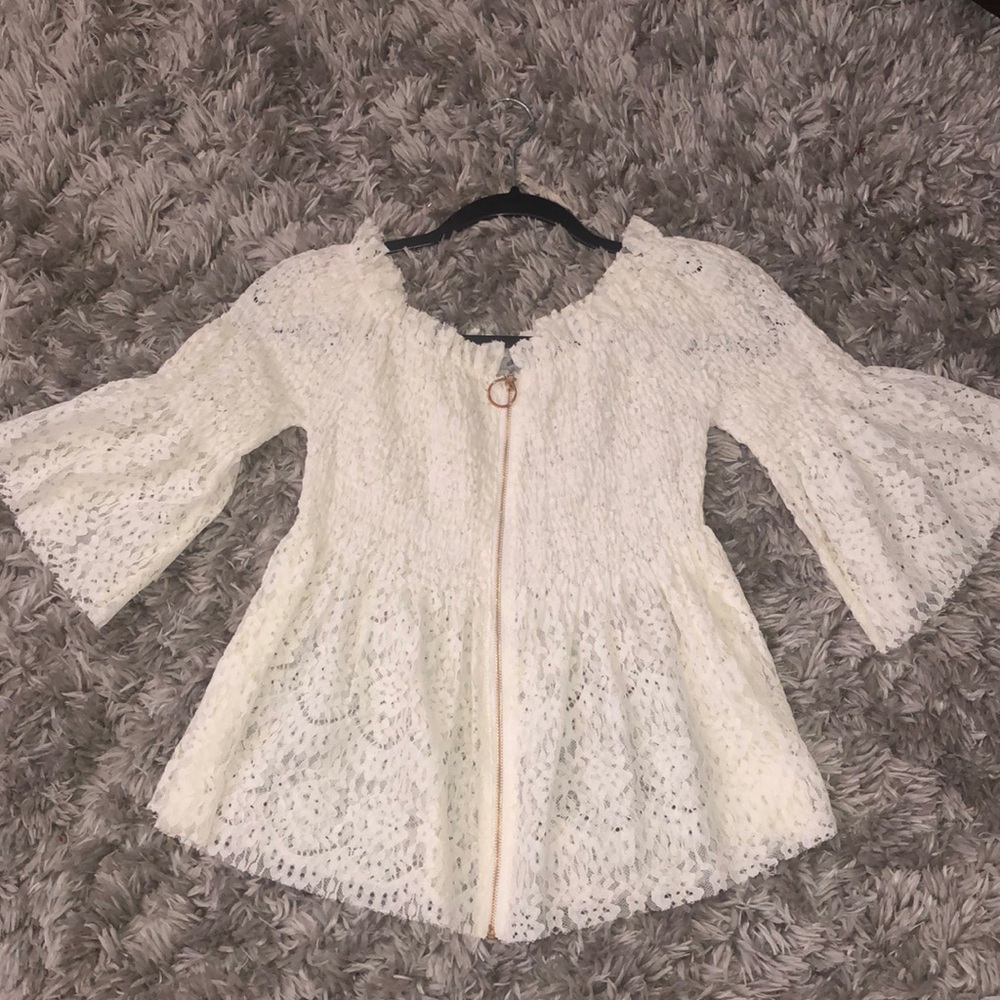 Laced off the shoulder blouse